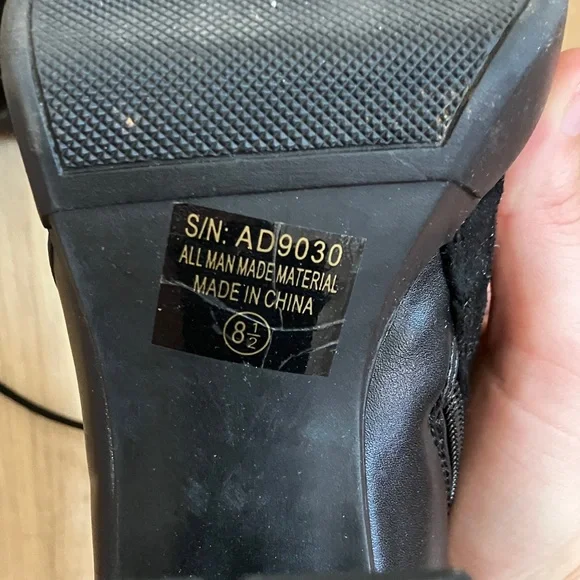 Atalina Black Lace-Up Women's Chunky Heeled Boots - Picture 5 of 6